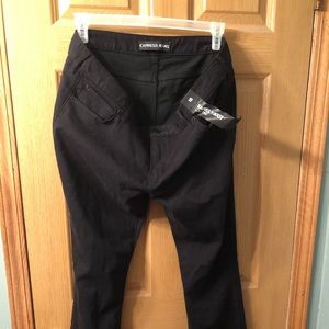 Express black barely boot low rise jeans